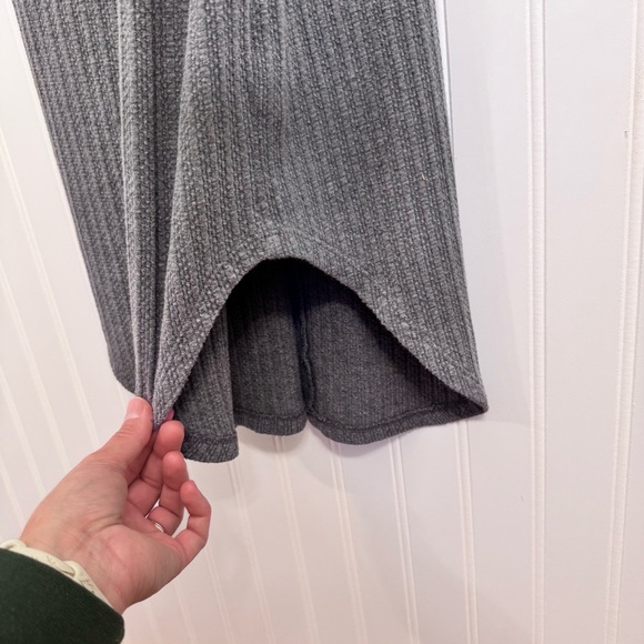 Anthropologie Saturday Sunday Gray Knit Ribbed 3/4 Sleeve Midi Dress Size Small - Picture 6 of 11